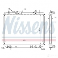 Радиатор охлаждения двигателя NISSENS O NK3ADM 62052 5707286199637 Ford Focus 1 Универсал 1.8 16V 115 л.с. 1999 – 2004