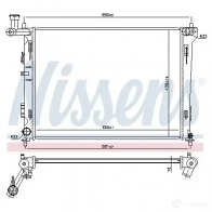 Радиатор охлаждения двигателя NISSENS 5707286225152 66674 1220958 OB 0OZ - Изображение 5