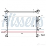 Радиатор охлаждения двигателя NISSENS JHK MW 1219563 63072A 5707286209367 - Изображение 5