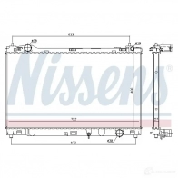 Радиатор охлаждения двигателя NISSENS 606547 Y V405 1214043952 5707286454781 - Изображение 2