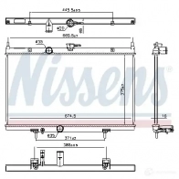 Радиатор охлаждения двигателя NISSENS 1437697319 606768 C6S6V B - Изображение 2