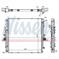 Радиатор охлаждения двигателя NISSENS 66685 VQQT UN 5707286225268 1220966