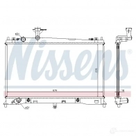 Радиатор охлаждения двигателя NISSENS WZRG HBX 1219054 62463A 5707286202818 - Изображение 2
