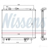Радиатор охлаждения двигателя NISSENS 62802 5707286206236 Q55 00 1219290 - Изображение 2