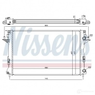 Радиатор охлаждения двигателя NISSENS 1220548 64735 5707286219540 2H5V X