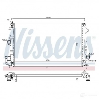 Радиатор охлаждения двигателя NISSENS 63922 5707286214880 WWBBT BB Renault Master (JD) 2 Автобус 2.5 D 80 л.с. 1998 – 2001