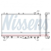 Радиатор охлаждения двигателя NISSENS 5707286219847 647541 W 0JR9 1220569 - Изображение 2