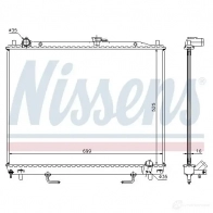 Радиатор охлаждения двигателя NISSENS 68181A 5707286229877 X6K N9 1221446 - Изображение 2