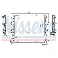 Радиатор охлаждения двигателя NISSENS 68740 B 7PXD0L Nissan Primera (P12) 3 Седан 5707286370197