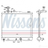Радиатор охлаждения двигателя NISSENS 1219804 O1VUF 87 63576A 5707286212343