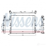 Радиатор охлаждения двигателя NISSENS 5707286441392 K Q18B 1417923050 606482