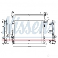 Радиатор охлаждения двигателя NISSENS ZDM HX 5707286454798 Mitsubishi L200 5 (KJ, KK, KL) Пикап 2.2 DI-D 4WD 150 л.с. 2019 – 2024 606548