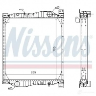 Радиатор охлаждения двигателя NISSENS 83 51168000 R1YB5 1221684 69606A - Изображение 2