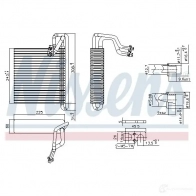 Испаритель кондиционера, радиатор печки NISSENS 2LB4W N Ford Focus 3 (CB8) Хэтчбек 1.5 EcoBoost 182 л.с. 2014 – 2024 92336