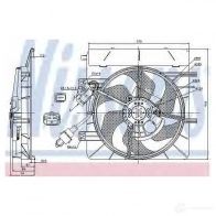 Вентилятор радиатора NISSENS IBA EZL Citroen C3 2 (SC, PF1) 2009 – 2016 85307 5707286244054