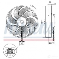 Вентилятор радиатора NISSENS 5707286246133 RWQJ 1X 85545 1222754 - Изображение 6
