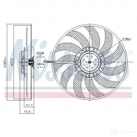 Вентилятор радиатора NISSENS KF D3OTQ 1222909 5707286386464 85743 - Изображение 2