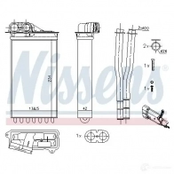 Радиатор печки, теплообменник NISSENS 5707286355620 71161 1221791 CTUHQ RR - Изображение 2