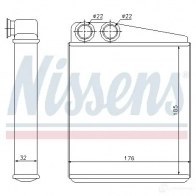 Радиатор печки, теплообменник NISSENS 5707286231801 N9YB D20 1221720 70228 - Изображение 5