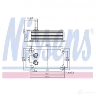 Масляный радиатор двигателя NISSENS 5707286365988 3TU GHM 90698 1224221