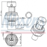 Датчик давления кондиционера NISSENS 301027 1440213482 XMINL L