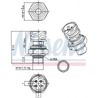 Датчик давления кондиционера NISSENS UL B6W 301107 1440213504