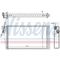Радиатор печки, теплообменник NISSENS 707206 1440213680 H5J CV
