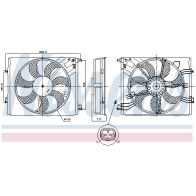 Вентилятор радиатора NISSENS 850050 Renault Megane (B9) 4 Хэтчбек 1.5 dCi 90 (B9A1) 90 л.с. 2015 – наст. время Q4 QA86E