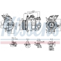 Компрессор кондиционера NISSENS 890793 S H181 Ford Focus 3 (CB8) Хэтчбек 1.5 TDCi ECOnetic 105 л.с. 2014 – 2024