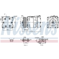 Компрессор кондиционера NISSENS TI9 0G6 891039 Peugeot Partner 1 (M59) 1996 – 2008