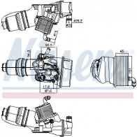 Масляный радиатор двигателя NISSENS Audi A3 (8PA) 2 Спортбек 2.0 S3 Quattro 265 л.с. 2008 – 2013 91309 SFSD4 X