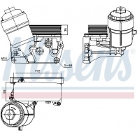 Масляный радиатор двигателя NISSENS 3 AQ4S 91310 Volkswagen Touareg (7L) 1 2002 – 2010