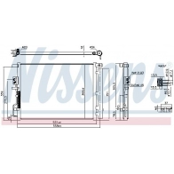 Радиатор кондиционера NISSENS XF5P V 941290 1440218635