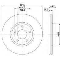 Тормозной диск NISSHINBO ND2080K 1440302408 A 22H7M0