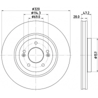 Тормозной диск NISSHINBO ND6115K 1440302438 USOT 67J