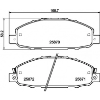 Тормозные колодки дисковые, комплект NISSHINBO Nissan Caravan PRD CN NP2042SC