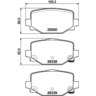 Тормозные колодки дисковые, комплект NISSHINBO Infiniti QX50 (P71A) 2 Кроссовер W9Y N9RY NP2115