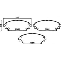 Тормозные колодки дисковые, комплект NISSHINBO Mazda CX-3 (DM) 2 2019 – 2024 XSPY U NP5089