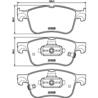 Тормозные колодки дисковые, комплект NISSHINBO Ford Kuga 3 (DFK) Кроссовер Y57 3MS NP5091