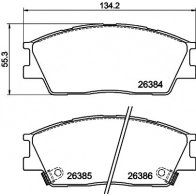 Тормозные колодки дисковые, комплект NISSHINBO Kia Soul (SK) 3 1 1.6 MPi 124 л.с. 2019 – 2025 NP6175 40TCC9 G