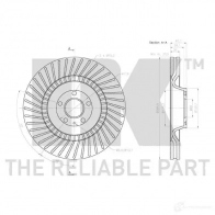 Тормозной диск NK 5703858765538 3147159 1242477 AX4V 0 - Изображение 3