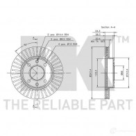 Тормозной диск NK 5703858147600 P YS1V8 1234043 203712 - Изображение 3