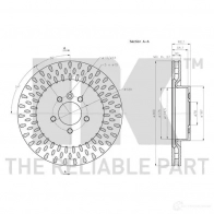 Тормозной диск NK 1242217 LCFS2 K 5703858761660 314037 - Изображение 3