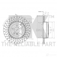 Тормозной диск NK 5703858756093 314041 1242221 IFK7J Y6 - Изображение 3