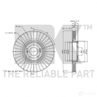 Тормозной диск NK 5703858764104 VJHEDX P 313933 1242139 - Изображение 3
