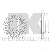 Тормозной диск NK 5703858768492 3133129 1241834 E1X8 5C - Изображение 3