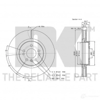 Тормозной диск NK 5703858759360 AE K4XC 313392 1241906 - Изображение 3