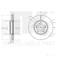 Тормозной диск NK 312680 Honda HR-V 2 (RU) 2014 – 2020 J U754