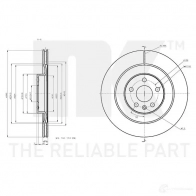 Тормозной диск NK Volvo XC90 2 (256) 2015 – 2020 314873 16F 5Y