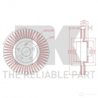 Тормозной диск NK 1214257807 XI3L C 3125107 5703858777883 - Изображение 3